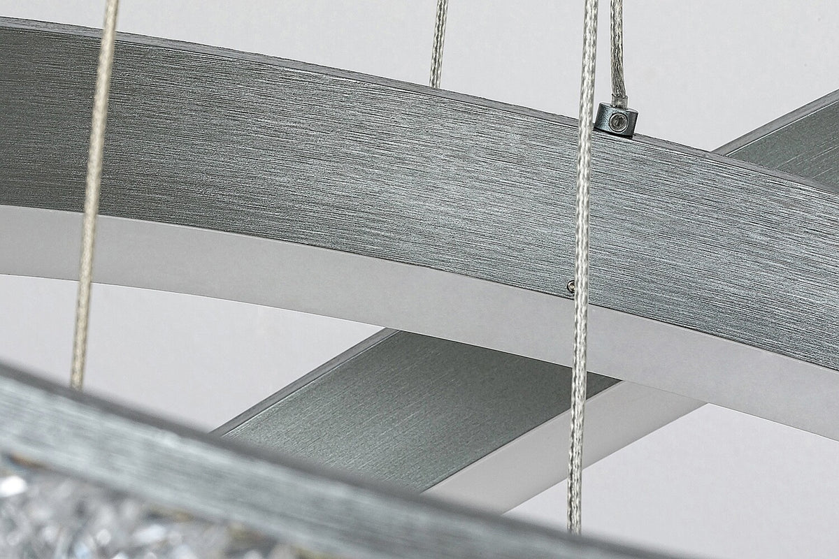 Lustra suspendata LED Avalon, aluminiu slefuit, 75W, 4730lm, 4000K, IP20, Rabalux, 2230