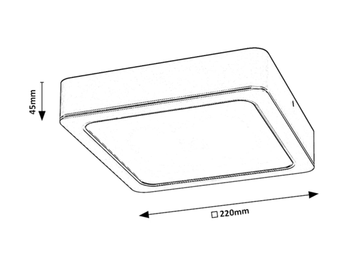 Plafoniera Shaun aplicata, negru, 2300lm, LED 24w, 4000K, Rabalux 2691