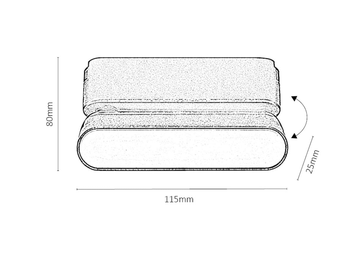 Plafoniera pentru sina Litrack LINE 11N, LED, 6W, 300 lumeni, 4000K, negru, Rabalux 70116