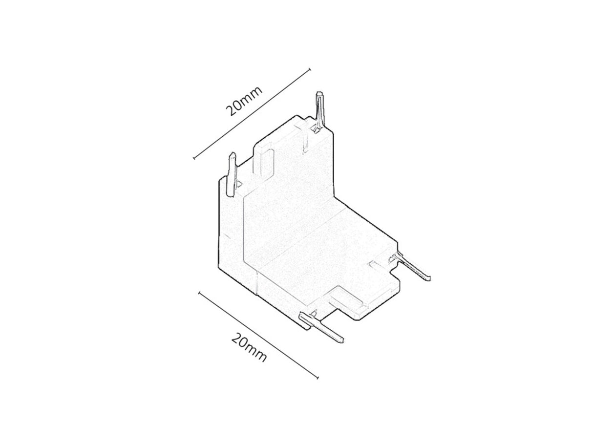 Element de conectare Litrack in forma de L , Rabalux 70203