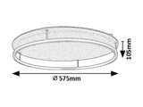 Plafoniera LED Farenzo, negru/gri, 40W, 2000lm, 3000K/4000K, IP20, Rabalux, 71033