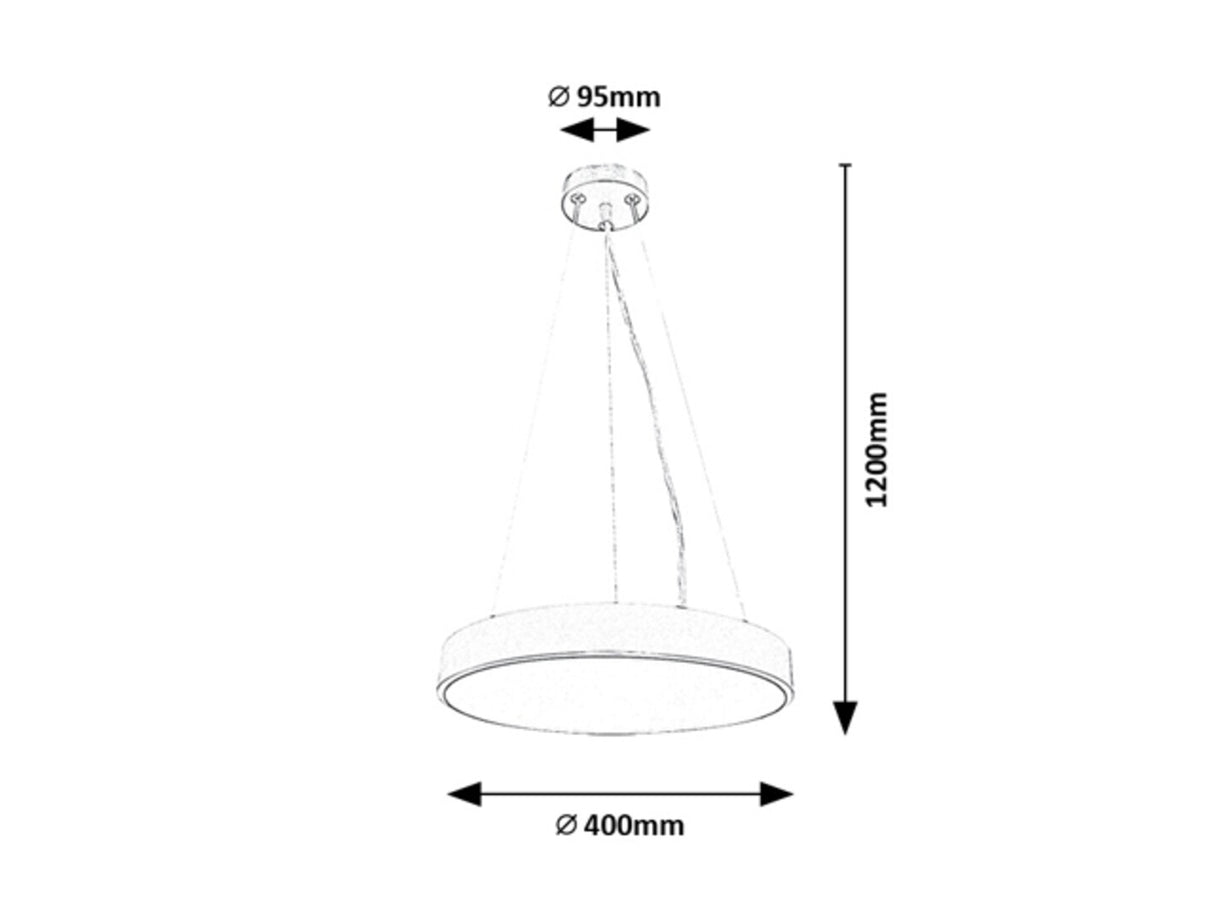 Suspensie Tesia, argintiu, 2550lm, LED 36W, 4000K, Rabalux 71040