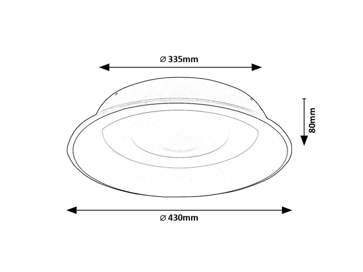 Plafoniera LED Veller, alb, 36W, 2500lm, 3000K/4000K/6000K, D.43cm, IP20, Rabalux, 71047