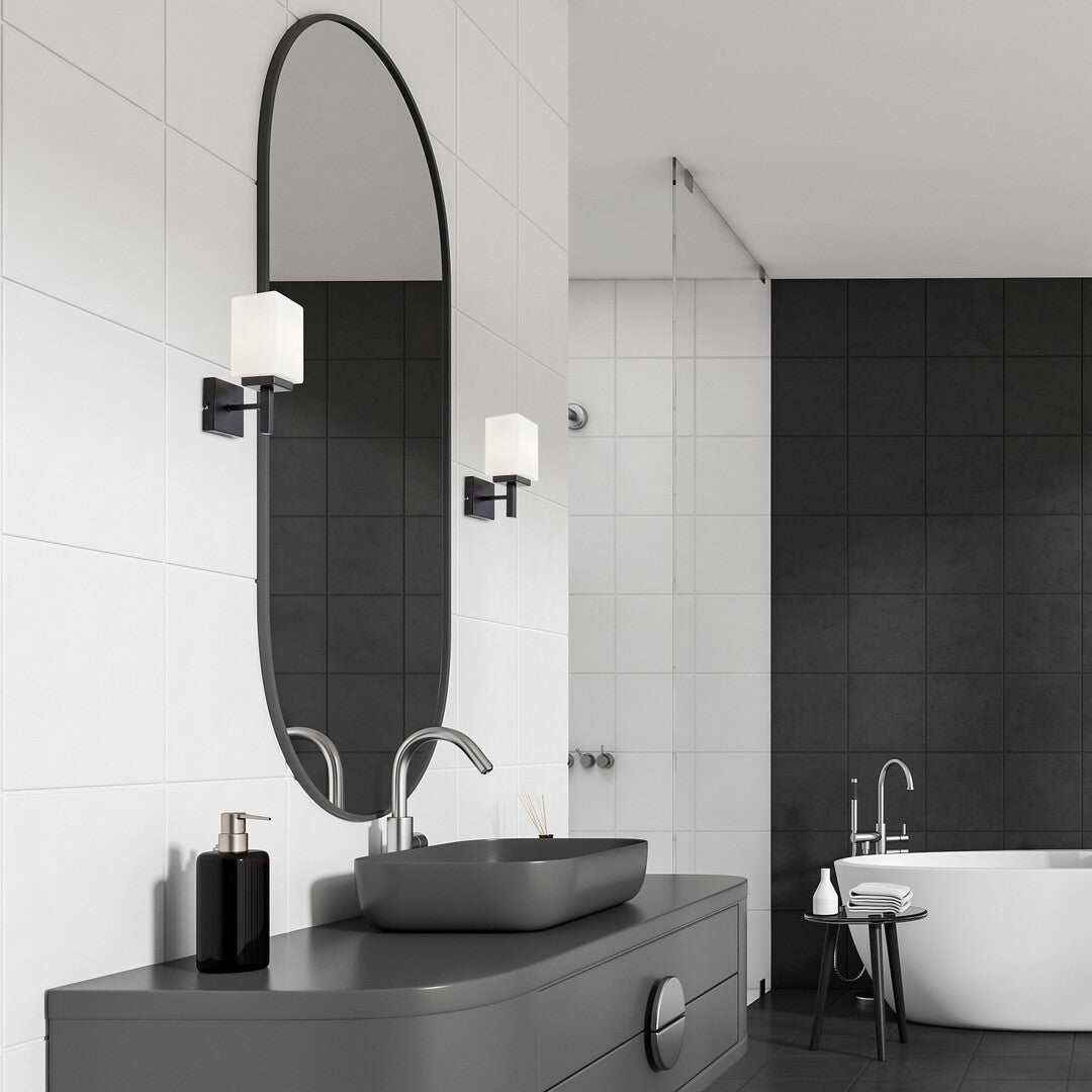 Aplica baie Zenkai, negru, 1xE14, H.24 cm, IP44,Rabalux 71061