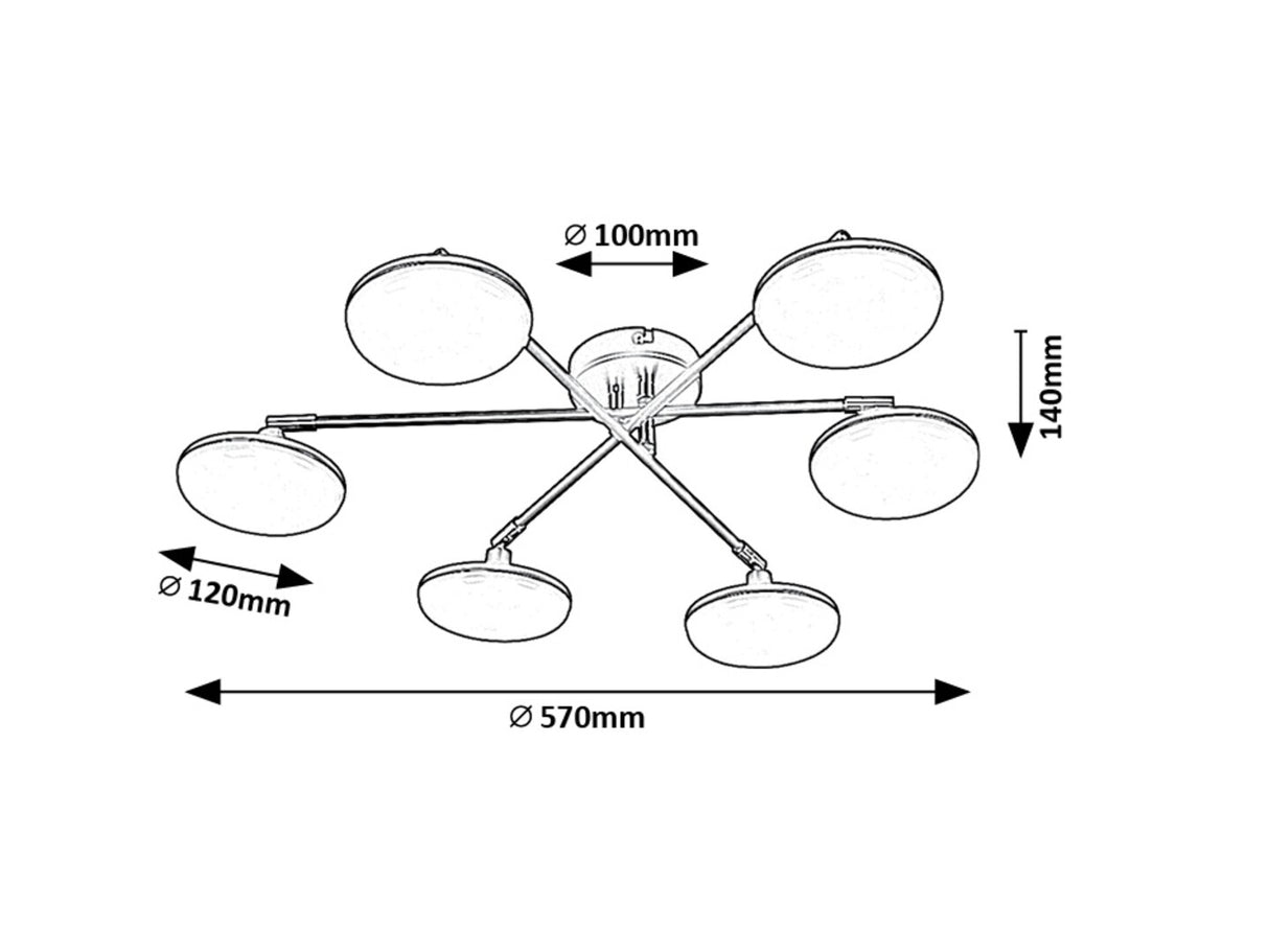 Plafoniera Madi, negru, LED, 24W, 2350 lumeni, 3000K, Rabalux 71063