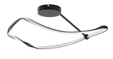 Plafoniera Mirossi, negru mat, LED, 38W, 2240 lumeni, 4000K, L.63 cm, 71094