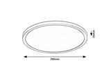 Plafoniera LED Gonzalo, negru, 24W, 1600lm, 3000K/4000K/6000K, IP20, Rabalux, 71096
