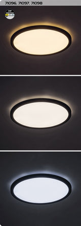 Plafoniera LED Gonzalo, negru, 24W, 1600lm, 3000K/4000K/6000K, IP20, Rabalux, 71096