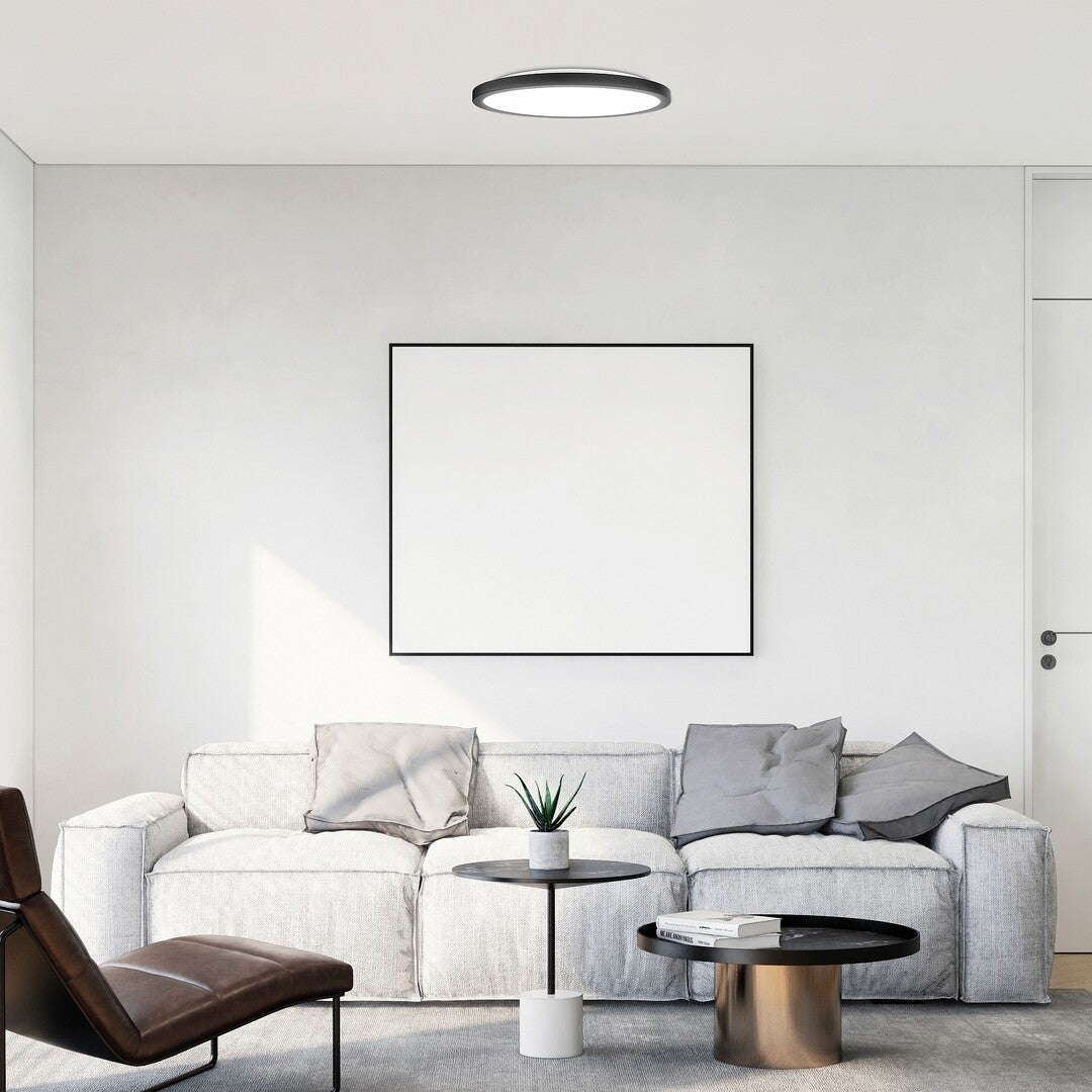 Plafoniera LED Gonzalo, negru, 24W, 1600lm, 3000K/4000K/6000K, IP20, Rabalux, 71096