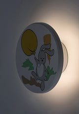 Aplica pentru copii Hopply, alb, LED 9W, 800lm, 3000, 4000, 6500K, D.12,IP20, Rabalux, 71100