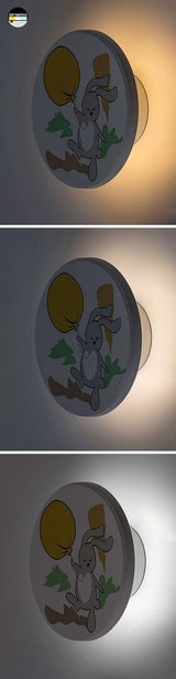 Aplica pentru copii Hopply, alb, LED 9W, 800lm, 3000, 4000, 6500K, D.12,IP20, Rabalux, 71100