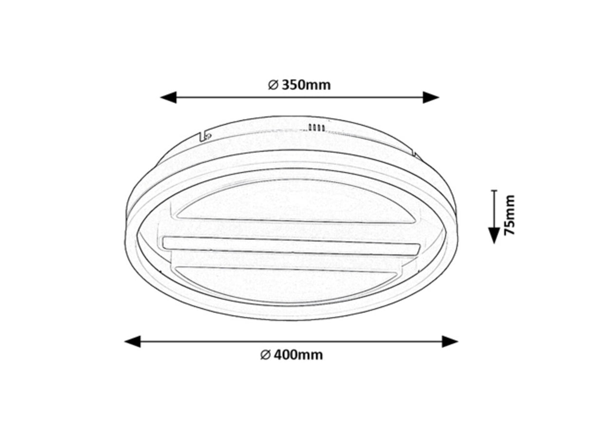 Plafoniera Gremin, alb, 2750lm, LED 55W, 3000+6000K, Rabalux 71112