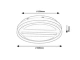 Plafoniera Gremin, alb, 2750lm, LED 55W, 3000+6000K, Rabalux 71112