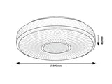 Plafoniera LED Sedona 2, alb/negru, 24W, 1680lm, 4000K, IP20, Rabalux, 71137