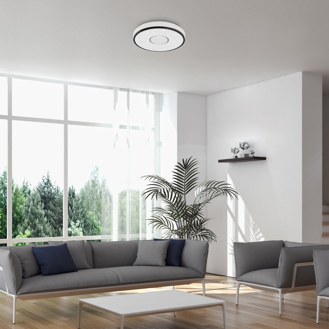 Plafoniera LED Sedona 2, alb/negru, 24W, 1680lm, 4000K, IP20, Rabalux, 71137