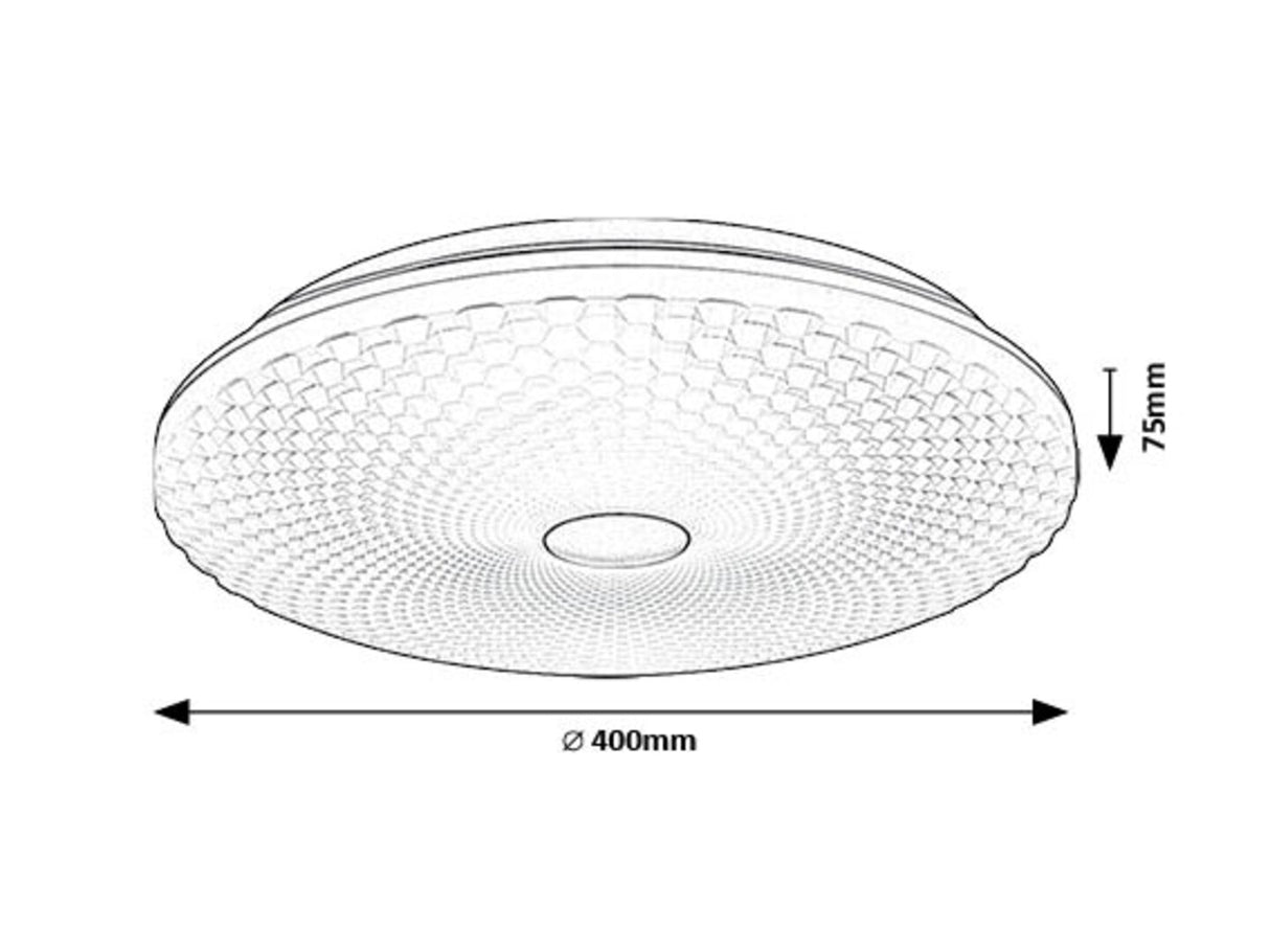 Plafoniera LED Galeti 2, alb/gri, 24W, 1900lm, 4000K, IP20, Rabalux, 71184
