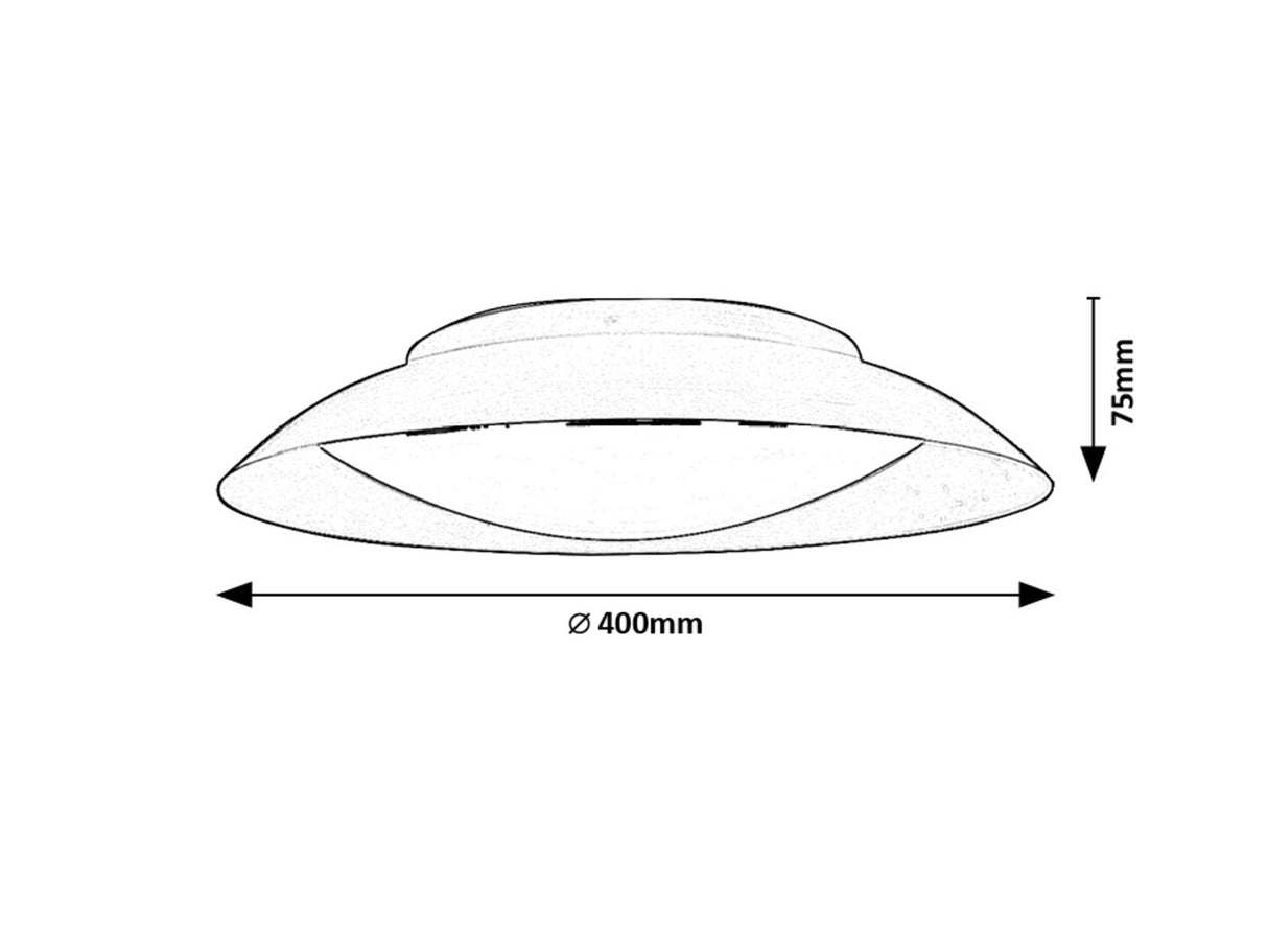 Plafoniera Hafsa, negru/auriu, LED, 24W, 1250 lumeni, 3000K, D.40 cm, Rabalux 71187