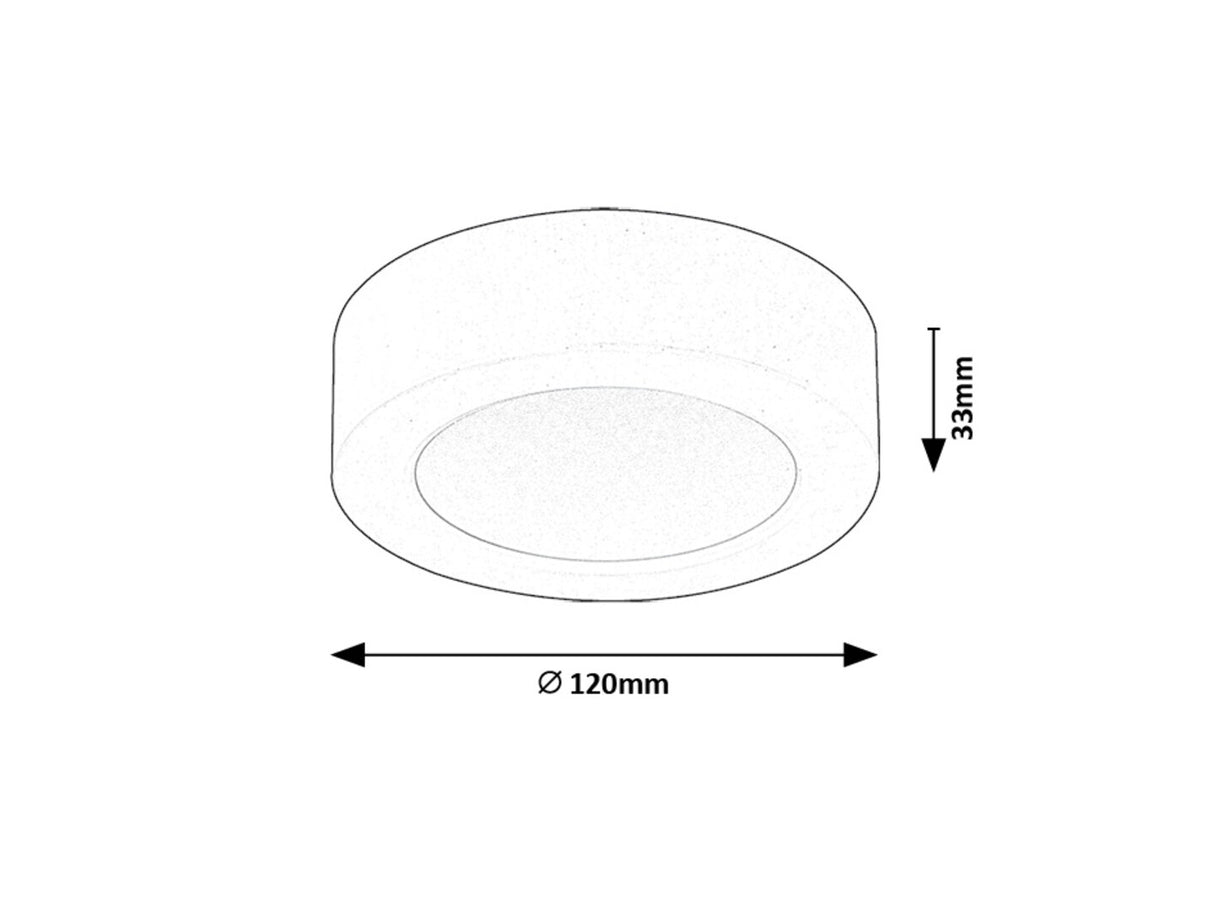Plafoniera LED Shaun2, negru, 7W, 630lm, 4000K, IP20, Rabalux, 71198