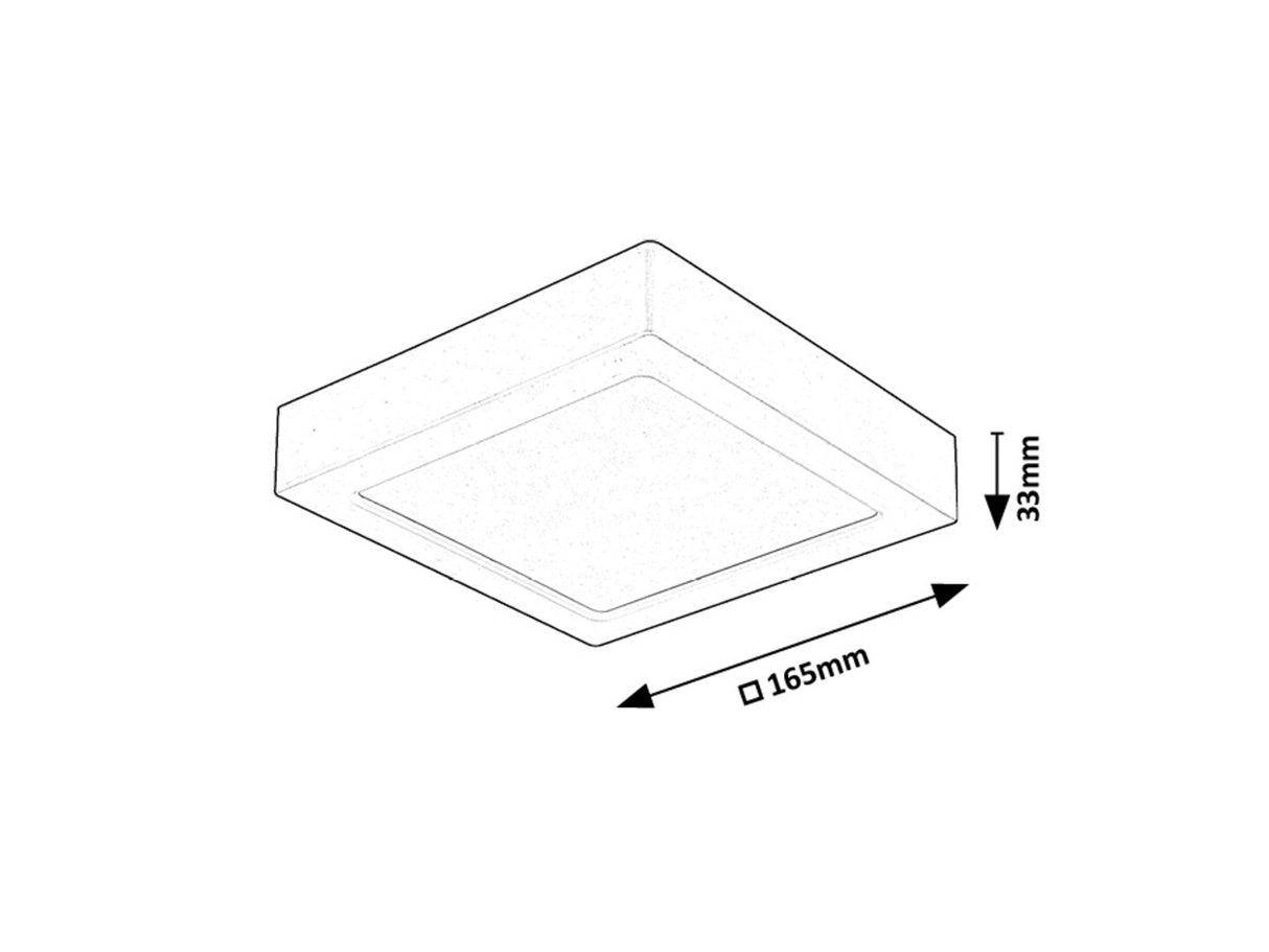 Plafoniera LED Shaun2, negru, 15W, 1560lm, 4000K, IP20, Rabalux, 71202