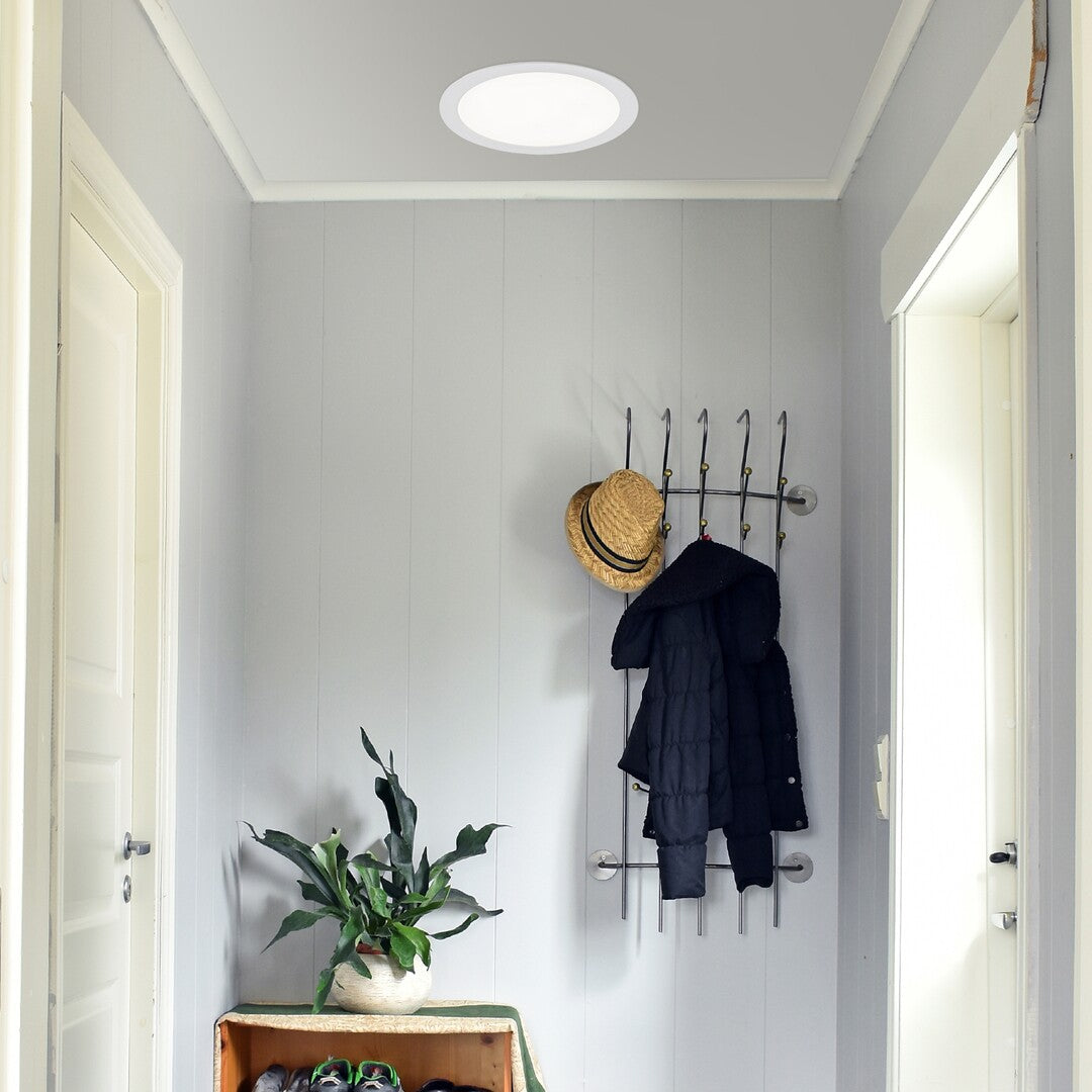 Spot LED incastrat Shaun2, alb, 6W, 470lm, 3000K, D.12cm, IP20, Rabalux, 71217