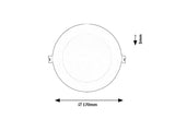 Spot LED incastrat Shaun2, alb, 12W, 830lm, 3000K, D.17cm, IP20, Rabalux, 71218