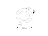 Spot LED incastrat Shaun2, negru, 3W, 200lm, 3000K, D.9cm, IP20, Rabalux, 71224
