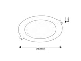 Spot LED incastrat Shaun2, negru, 12W, 800lm, 3000K, D.17cm, IP20, Rabalux, 71226