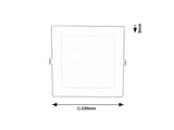 Spot LED incastrat Shaun2, alb, 18W, 1360lm, 4000K, D.22cm, IP20, Rabalux, 71239