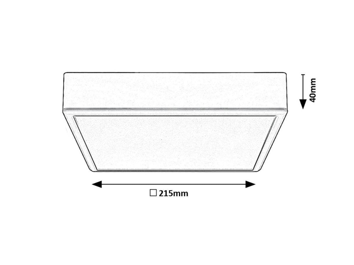Plafoniera LED Lauri, alb, 22W, 2300lm, 3000K/4000K/6000K, IP20, Rabalux, 71245