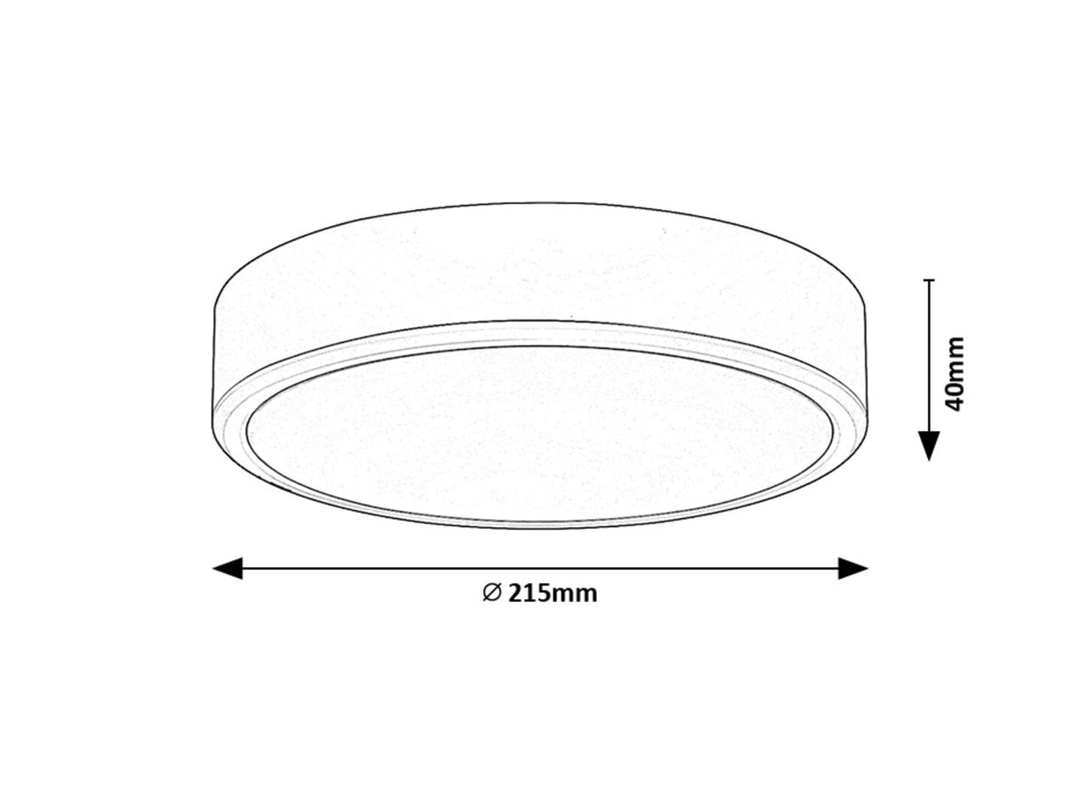 Plafoniera LED Lauri, negru, 22W, 2100lm, 3000K/4000K/6000K, IP20, Rabalux, 71246