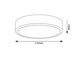 Plafoniera LED Lauri, negru, 22W, 2100lm, 3000K/4000K/6000K, IP20, Rabalux, 71246