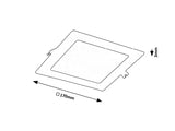 Spot LED incastrat Shaun2, negru, 12W, 810lm, 4000K, D.17cm, IP20, Rabalux, 71264