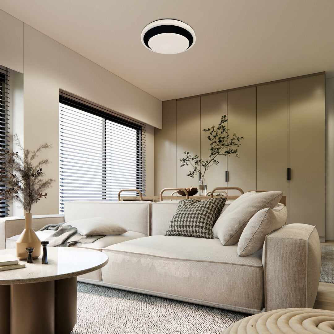Plafoniera LED Barbora, negru, 24W, 2000lm, 4000K, IP20, Rabalux, 71273