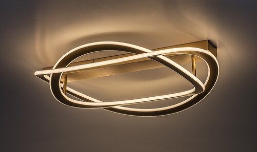 Plafoniera LED Kallira, auriu mat, 72W, 3800lm, 3000K, D.59cm, IP20, Rabalux, 71280