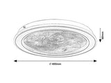 Plafoniera LED cu telecomanda Efrael, auriu mat, 24W, 1700lm, 3000K-6500K, D.40cm, IP20, Rabalux, 71281