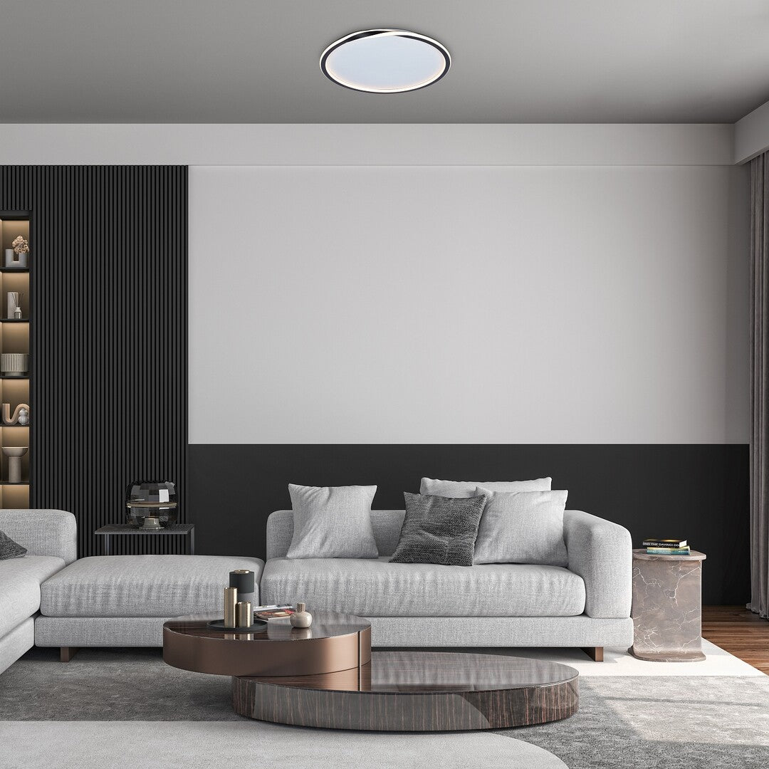 Plafoniera LED Mathiola, negru, 40W, 2200lm, 4000K, D.56cm, IP20, Rabalux, 71290