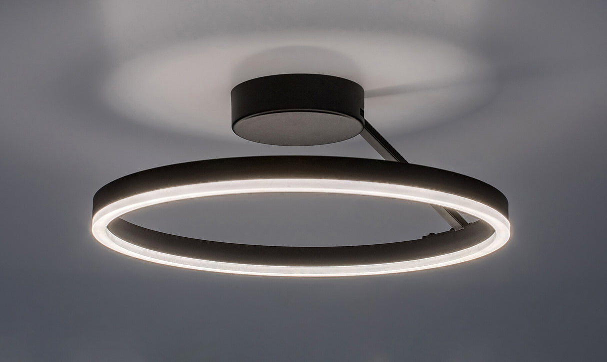 Plafoniera LED Isaure, negru, 24W, 1600lm, 3000K, 4000K, 6500K, IP20, Rabalux, 71302