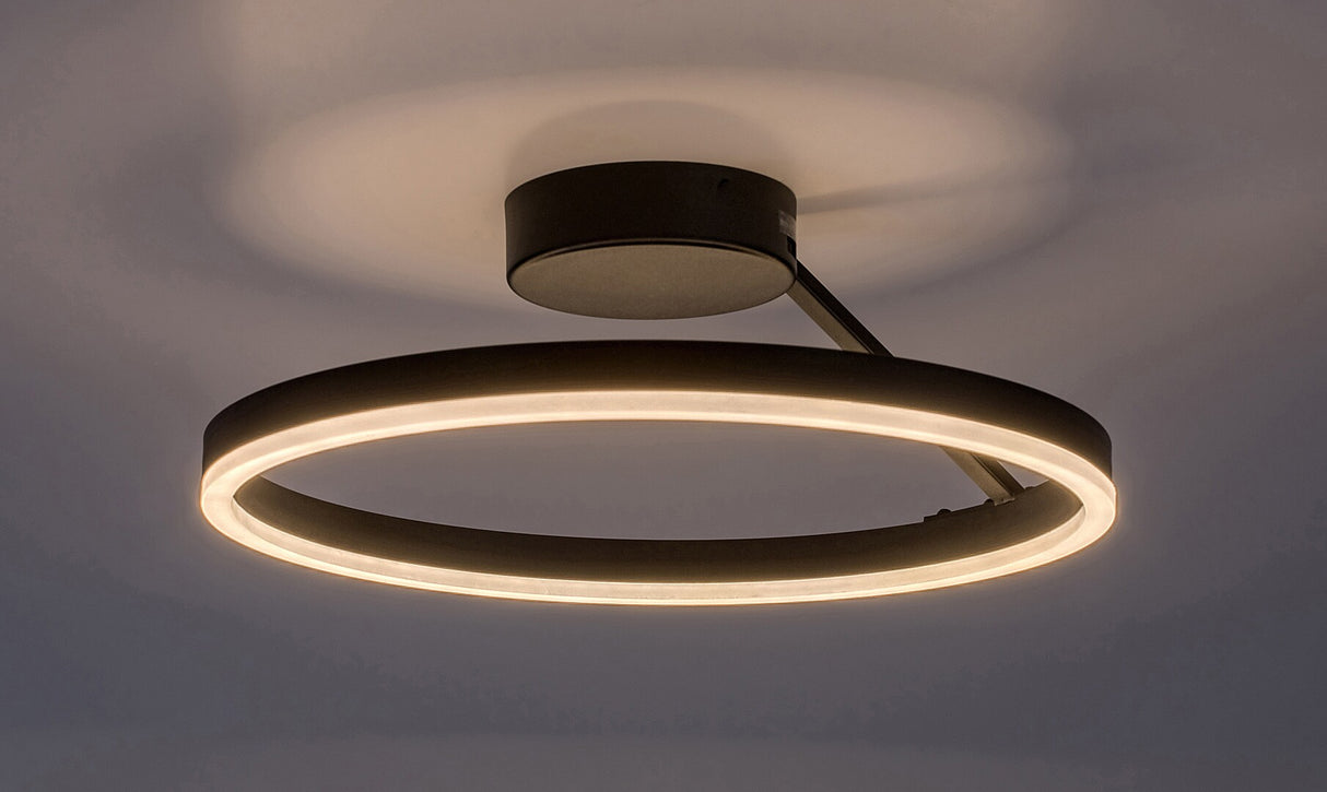 Plafoniera LED Isaure, negru, 24W, 1600lm, 3000K, 4000K, 6500K, IP20, Rabalux, 71302