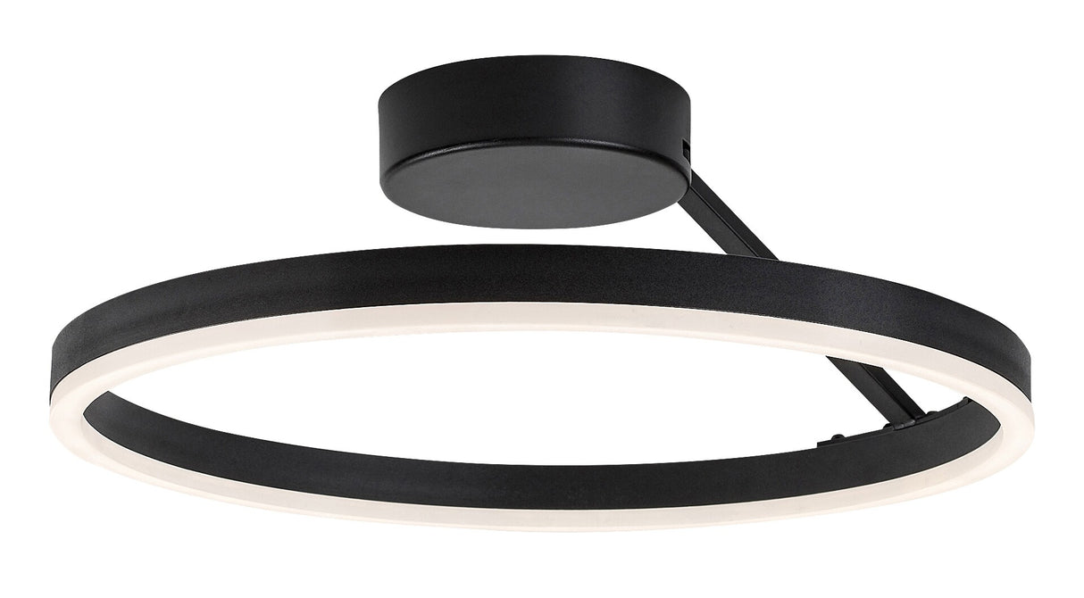 Plafoniera LED Isaure, negru, 24W, 1600lm, 3000K, 4000K, 6500K, IP20, Rabalux, 71302