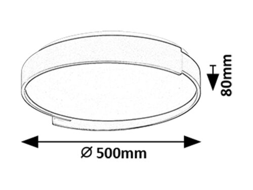 Plafoniera LED Laleh, negru, 48W, 3000lm, 3000-6500K, IP20, Rabalux, 71306