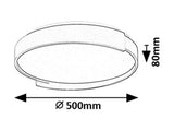 Plafoniera LED Laleh, negru, 48W, 3000lm, 3000-6500K, IP20, Rabalux, 71306