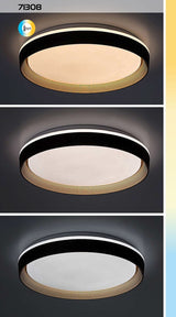 Plafoniera LED Ladan, maro/ auriu, 48W, 3000lm, 3000K-6500K, D.50cm, IP20, Rabalux, 71308