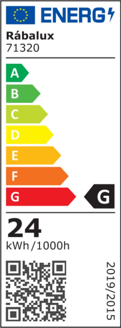 Plafoniera LED Ovidia, negru, 24W, 1110lm, 3000K, IP20, Rabalux, 71320