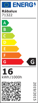 Plafoniera LED Ovidia, negru, 16W, 800lm, 3000K, IP20, Rabalux, 71322