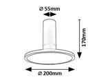 Plafoniera LED Ovidia, negru, 20W, 1370lm, 3000K, IP20, Rabalux, 71323