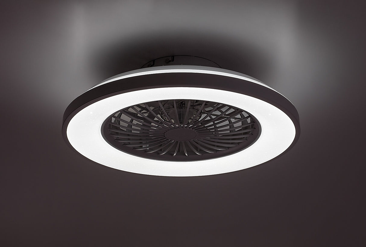 Plafoniera LED Dalfon2 cu ventilator, 48W, 2400lm, 3000K-6500K, D.48,5cm, IP20, Rabalux, 71332