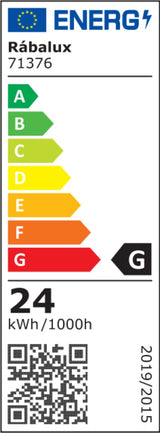 Plafoniera LED Heleth, negru, 24W, 1530lm, 3000K, IP20, Rabalux, 71376