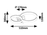 Plafoniera LED Amilia, auriu, 24W, 2400lm, 3000K/4000K/6500K, IP20, Rabalux, 71383