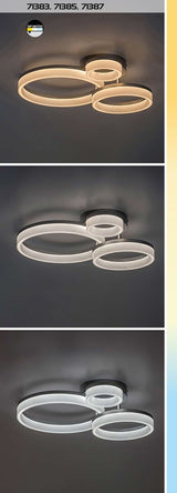 Plafoniera LED Amilia, auriu, 24W, 2400lm, 3000K/4000K/6500K, IP20, Rabalux, 71383