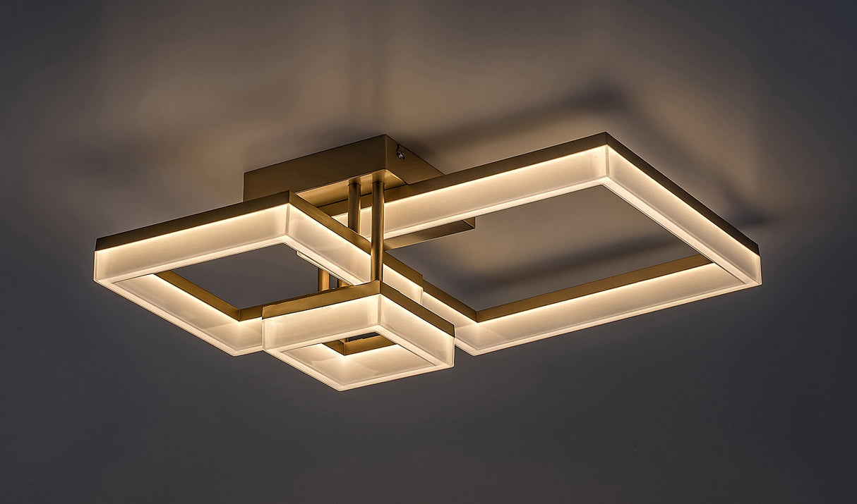 Plafoniera LED Amilia, auriu, 22W, 2380lm, 3000K/4000K/6500K, IP20, Rabalux, 71384